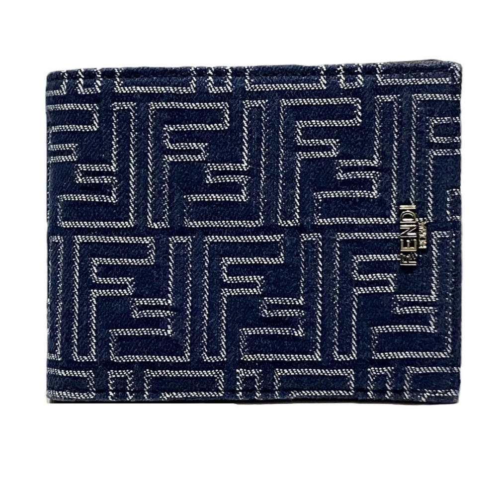 Fendi bi-fold wallet, leather and fabric, 7M001 AUGO F1SCG